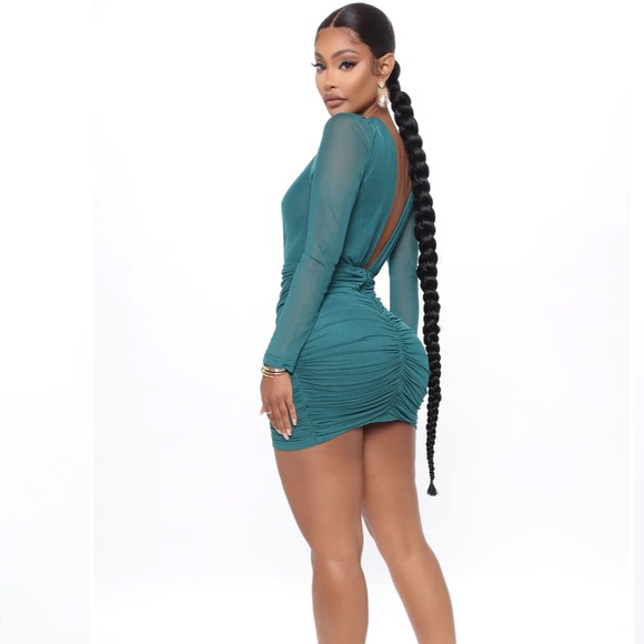 NWT- Fashion Nova Sheer Mini Dress - Picture 4 of 7